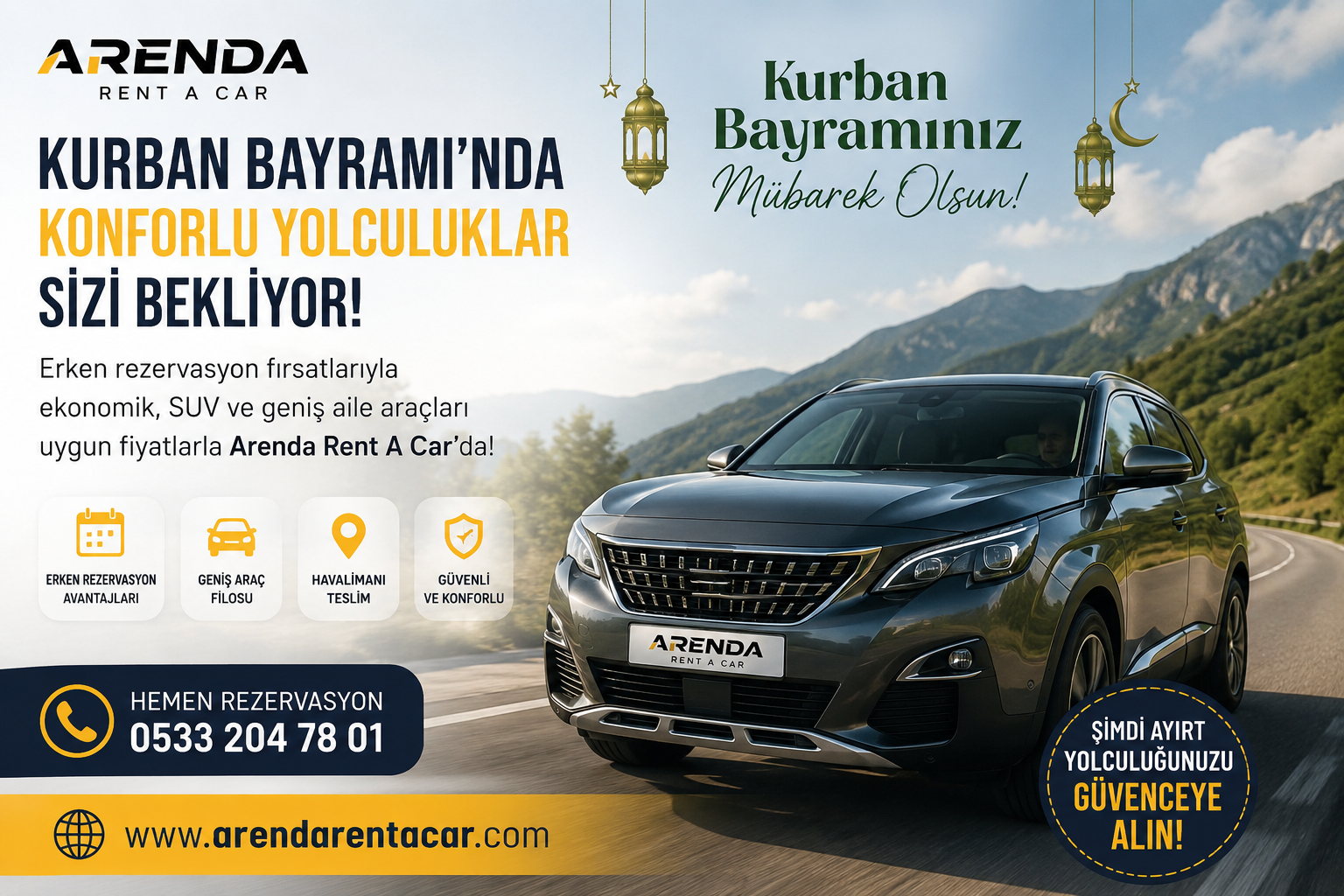 Kurban Bayramı Araç Kiralama Rehberi 2026: Erken Rezervasyonun Avantajları